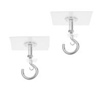 ABOOFAN 2 Piezas Gancho para Mosquitero de Techo Gancho Adhesivo Transparente para Colgar Mosquiteros Fácil Instalación y Resistente para Uso Interiores