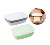 ABOOFAN 2 Piezas Jabonera Portátil con Tapa Caja de Jabón Ligera y Duradera para Baño Ducha y Viaje de Unidades Colores Surtidos Color Color
