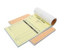 ABOOFAN 2 Piezas Libro de Facturas y Cuaderno de Pedidos de Papel Blanco, 2 Talonarios por Paquete, Formulario de Pedido y Base de Escritura, para Oficina y Negocios Pequeños