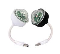 ABOOFAN 2 Piezas Luces LED Disco Pequeñas USB Iluminación Interior Coche Cambiantes de Color para Fiestas Unidades Rotativo Portátil