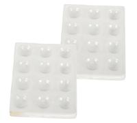 ABOOFAN 2 Piezas Plato de Reacción de Porcelana Cerámica de Orificios de Resistente para Pruebas Químicas Laboratorio y Clases de Química