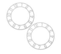 ABOOFAN 2 Piezas Reloj de Pared Redondo Adhesivo con Números Árabes Espejo Acrílico de Pegatinas Decorativas para Sala Hotel y Entrada