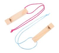 ABOOFAN 2 Piezas Silbato de Madera para Correa Instrumento Musical DIY para Fiestas y Silbato de Tren de Madera para Exploración Musical Infantil