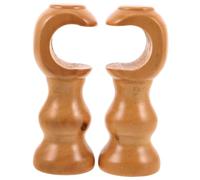 ABOOFAN 2 Piezas Soportes de Madera para Barra de Cortina Montados Pared Base Sólida para Soporte de Varilla Estilo Retro Romano para Sala y Dormitorio Fácil Instalación y Durabilidad