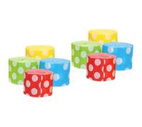 ABOOFAN 2 series Juego Arrugado Con Puntos Serpentinas De Puntos Papel Crepé Para Serpentinas Para Fiestas Para Fiestas Decoraciones 8 * 2