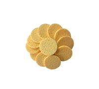 ABOOFAN 20 piezas Unidades Esponjas de Celulosa para Maquillaje Suaves y Redondas Almohadillas Desmaquillantes para Limpieza Facial Aptas para Uso Diario y Piel Sensible Color Piel