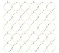 ABOOFAN 200 Unidades Marcadores de Copas Metálicos Reutilizables Anillos Colgantes para Bebidas Identificadores para Vino y Fiesta Boda Decoración