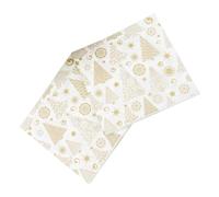 ABOOFAN 20piezas Servilletas Navideñas Estampadas De Árbol De Navidad Unidades De Pulpa De Madera Para Cenas Festivas y Regalos De Cumpleaños