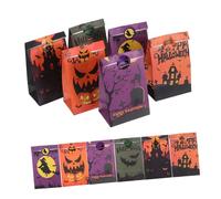 ABOOFAN 24 Piezas Bolsas para Dulces De Halloween Papel Diseño De Calabaza Bruja y Murciélago para Dulces y Snacks para Rellenar Fiestas Infantiles