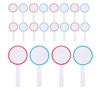 ABOOFAN 24 piezas Pizarras Borrables Portátiles Marcadores de Mano para Votación y Puntuación Competencias Pizarras Multifuncionales para Aula y Jueces Unidades Azul y Rojo