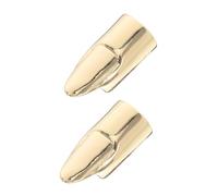 ABOOFAN 2piezas Anillos Para Uñas Punk Metal Desmontable Manicura Dedo Accesorio De Moda Para Mujer