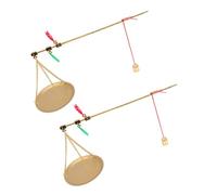 ABOOFAN 2piezas Báscula De Medicina Vintage De Unidades Para Pesar Materiales Medicinales Joyas Monedas Uso Hogar o Tienda