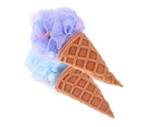 ABOOFAN 2piezas Bola De Baño De Helado Esponja De Ducha Portátil Elástica Lufa Hogar Esponja Vegetal Baño