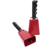 ABOOFAN 2piezas Campana De Mano De Cencerro Para Animar Partidos De Fútbol Eventos Deportivos y Fiestas Cencerros De Fútbol Asas Generadores De Ruido Fuertes Para Exteriores