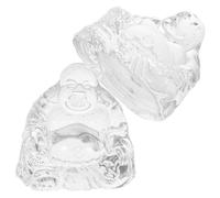ABOOFAN 2piezas Figuritas De Buda Maitreya De Cristal Adornos Espirituales para Escritorio Decoración De Hogar y Oficina De Símbolo De Fortuna y Positividad