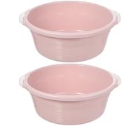 ABOOFAN 2piezas Lavabo Plástico Antiadherente Mediano Color Rosa Nórdico Multifuncional para Baño y Cocina Ecológico y Duradero Cuenca Doméstica Práctica