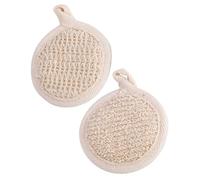 ABOOFAN 2piezas Toallas de Baño Naturales de Punto de Luffa Reutilizables Exfoliantes para Ducha y Limpieza Corporal Herramienta Exfoliante para Piernas