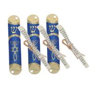 ABOOFAN 3 Juegos Estuches Mezuzá Metálicos con Incluido Decoración Judaica para Hanukkah y del Hogar Adorno Hebreo para Puertas y Marcos Protección y Tradición Judía