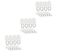 ABOOFAN 3 Juegos Riel para Cortina De Techo Enrollador De Polea para Cortina Soportes para Riel De Cortina para Cenador Ganchos Ajustables Rueda Flexible para Colgar 10 Uds * 3
