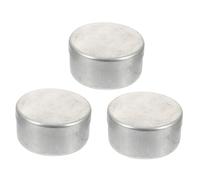 ABOOFAN 3 piezas Cajas Redondas de Aluminio para Laboratorio de Recipientes para Pesaje y Almacenamiento de Muestras de Suelo con Tapa Protectora para Evitar Derrames para Experimentos y