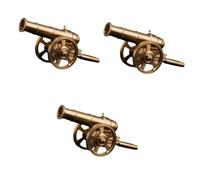 ABOOFAN 3 Piezas De Adornos De Bronce Decoraciones Cañones Esculturas Adornos para Sala De Estar Baratijas Decoración Dorada Mini Conchas Marinas De Guerra Mini Cañones De
