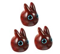 ABOOFAN 3 Piezas De Conejo De Palo De Rosa Feng Shui 2023 Accesorios para Mascotas Juguetes De Cerdito De Peluche Ganso Rana Pato Figura De Pascua Accesorios para El Hogar Juguete