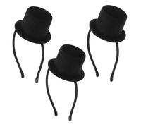 ABOOFAN 3 Piezas Mini Top Hat Headband Lightweight Vintage Fascinator For Women Tiny Party Hat Headwear For Flapper Cosplay Carnival Birthday Wedding And Holiday Events