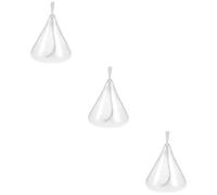 ABOOFAN 3 Piezas portavelas Cristal lámpara Escritorio lampara Aceite lámpara huracán Antigua liquida Vidrio Cera parafina Adorno Decorativo Queroseno LED