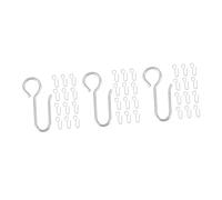 ABOOFAN 3 Series Gancho para Cortina Ganchos En Forma De S Ganchos Universales para Riel De Cortina De Ganchos Barras Pequeñas para Gazebo Ganchos Metálicos En 100 Piezas x 3