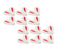ABOOFAN 30 Uds Mini Orejas De Conejo De Pascua Orejas De Conejo De Peluche Accesorios Para El Cabello DIY Gomas Para El Cabello Materiales Para Hacer Mujeres Niñas Rojo