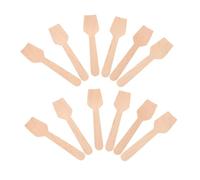 ABOOFAN 300 Piezas Unidades de Mini Cucharas de Madera Desechables Cucharas Pequeñas para Degustación de Helados Yogur Postres y Café Diseño Seguro para Uso Fiestas y Catering