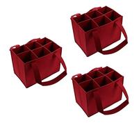 ABOOFAN 3piezas Bolsa De Fieltro para Botellas De Vino Portátil y Soporte para Botellas Almacenamiento Seguro y Elegante para Viajes y Fiestas