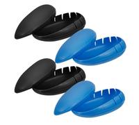 ABOOFAN 4 Pares Protectores de Oídos de Silicona para Teñir el Cabello, Cubiertas Negras y Azules, Suaves y Cómodas para Peluquería y Barbería, Accesorio para Tratamientos de Tinte