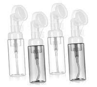ABOOFAN 4 Piezas Botellas Transparentes Espumadoras Portátiles Unidades Envases Rellenable para Jabón Líquido Champú Loción y Gel de Ducha sin Fugas para Viaje y Uso Diario