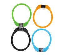 ABOOFAN 4 Piezas Candado de Bicicleta con Combinación de Dígitos de Cadenas Antirrobo para Seguridad de Mountain Bike Portátil Llave Incluye Colores Negro Azul Verde y Naranja