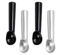 ABOOFAN 4 Piezas Cuchara para Helado Recubrimiento Antiadherente y Borde Redondeado, Aleación de Aluminio, Agarre Fuerte, Adecuado para Decoracion Verano y Uso Diario