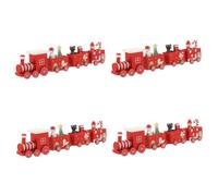ABOOFAN 4 Piezas De Adornos De Tren De Navidad Trenes De Juguete Casa De Muñecas Decoraciones Navideñas Decoración De Mesa para Árbol De Navidad Adorno para Árbol De Navidad Adorno
