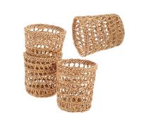 ABOOFAN 4 Piezas Fundas Tejidas de para Tazas Protectores Aislantes para Vasos Calientes y Fríos Manguitos Huecos Antiquemaduras para Café Té y Botellas para Hogar y Oficina