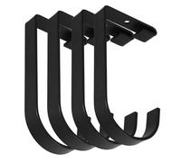 ABOOFAN 4 piezas Gancho de Almacenamiento Adicional Resistente para Techo y Pared para Garaje Soporte Sólido para Bicicletas y Estanterías Negras Montaje Sencillo sin Herramientas para