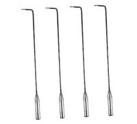 ABOOFAN 4 Piezas gancho de de la estufa ganchos de estufa ventilador de la estufa brochetas acero inoxidable set barbacoa utensilios atizador de pozo de de mango largo