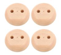 ABOOFAN 4 Piezas Patas Redondas de Madera Maciza para Muebles, Beige, 6,5 | Repuesto para Sofá y Banco, Acabado Liso Veta Natural, Bordes Curvos, Montaje DIY Sencillo