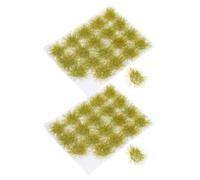 ABOOFAN 40 Piezas Material para Mini Césped Artificial con Adhesivo, Textura Realista y Plástico Verde, Adecuado para Microlandscape DIY y Maquetas de Escenas en Miniatura