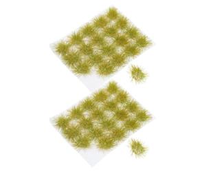 ABOOFAN 40 Piezas Material para Mini Césped Artificial con Adhesivo, Textura Realista y Plástico Verde, Adecuado para Microlandscape DIY y Maquetas de Escenas en Miniatura