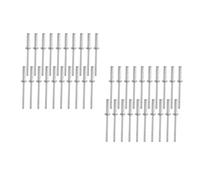 ABOOFAN 400 Piezas Remaches Ciegos de Aluminio E Hierro M3.2x13, Cabeza | Estructura de Extremo Abierto, Instalación Ciega, para Remachadora Manual y Herramientas Neumáticas