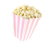 ABOOFAN 48piezas Caja De Rayas Rosas Para De Maíz Unidades Artículos Para Fiestas Cajas De Dulces Para Decoración De Cumpleaños