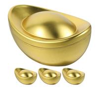 ABOOFAN 4piezas Tarro De Dulces De Chocolate Cajas Decorativas De Hojalata Cajas Pequeñas Para Galletas Organizador De Recipientes De Hojalata Metálicos Cocina Salón