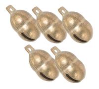 ABOOFAN 5 Cascabeles para Collar de Mascotas, Dijes Colgantes de Campana de Cobre, Tamaño Especial 4 Grandes, Accesorios DIY para Perros Pequeños, Gatos y Pulseras, Uso Decorativo