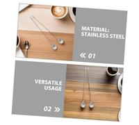 ABOOFAN 5 piezas Cucharas de Cóctel de Acero Inoxidable de Barra Agitadora para Bebidas Café Jugos Té Uso Profesional y Doméstico Elegante Diseño Resistente y Fácil Limpieza Reutilizable