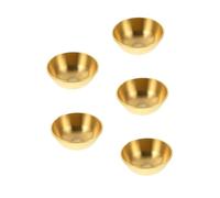 ABOOFAN 5 Piezas cuenco de ofrenda de oro tazón de bendición cuenco para llaves contenedor de religión tazón de ofrenda budista latón Dorado