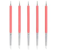 ABOOFAN 5 piezas Herramientas Manicura Pinceles Silicona para Uñas Gel Bolígrafos Dibujo y Decoración Acrílico Bolígrafos Dotting para Hacer Uñas Casa y Salón